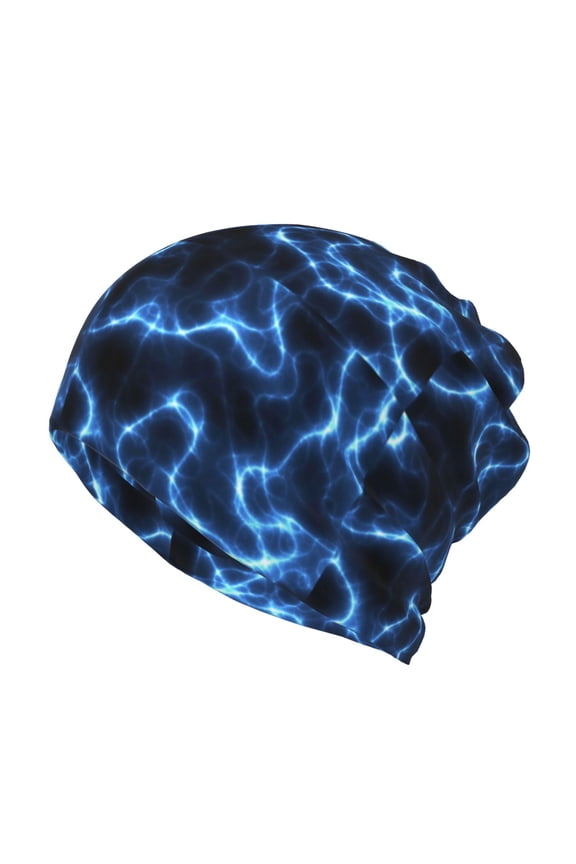 Blue Lightning for Multifunction Beanie Hat for Men and Women Unisex for Winter Sports, Outdoor Activities, and Daily Wear