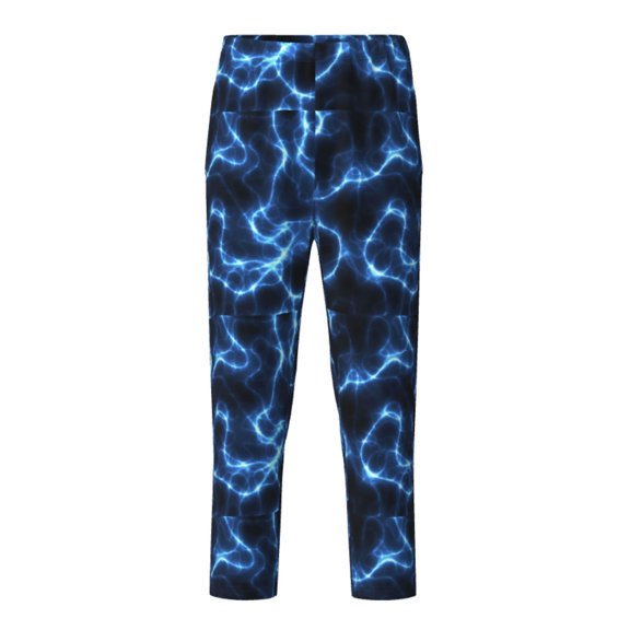 Hirioo Blue Lightning for Teenagers' Pajama Pants Womens Lounge Pants with Pockets Pj Bottoms Pants for Men-XS(5-6)