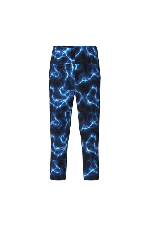 Blue Lightning for Teenagers' Pajama Pants Womens Lounge Pants with Pockets Pj Bottoms Pants for Men-XS(5-6)