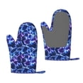 thumbnail image 1 of Hirioo Blue Lightning1 for Silicone Oven Mitts for BBQ, Baking, Cooking, Set of 2, Heat Resistant 260℃, Non-Slip Kitchen Essentials, 1 of 6