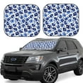 thumbnail image 1 of Hirioo Blue Roses for 2PCS Windshield Sun Shade Foldable | Front Windshield Shade for Sun, Heat and UV Rays-Small, 1 of 6