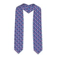 thumbnail image 1 of Hirioo Blue Skull Flower for 72" Graduation Shawl Stole Unisex Adults Graduation Sash Honor Graduation Stole for High School and College-Sharp Corner, 1 of 7