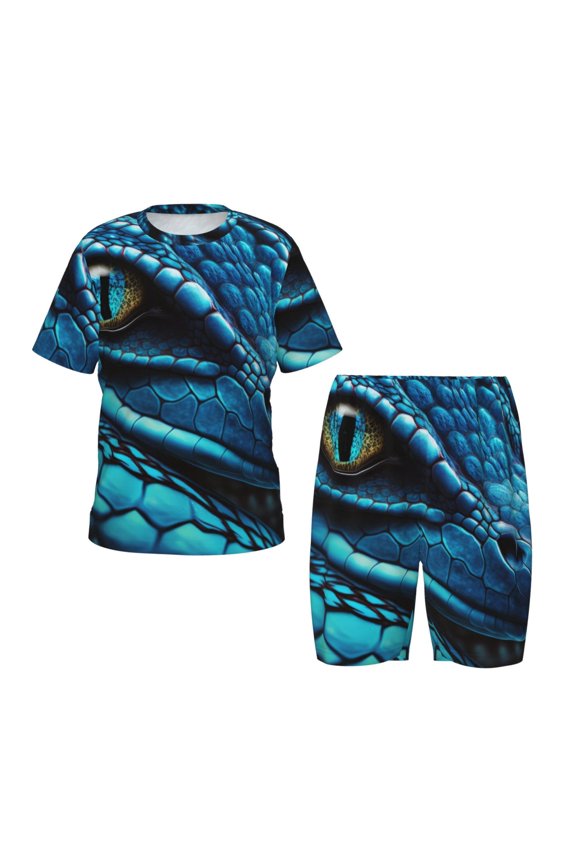 Blue Viper Snake Closeup Face Hirioo-Small