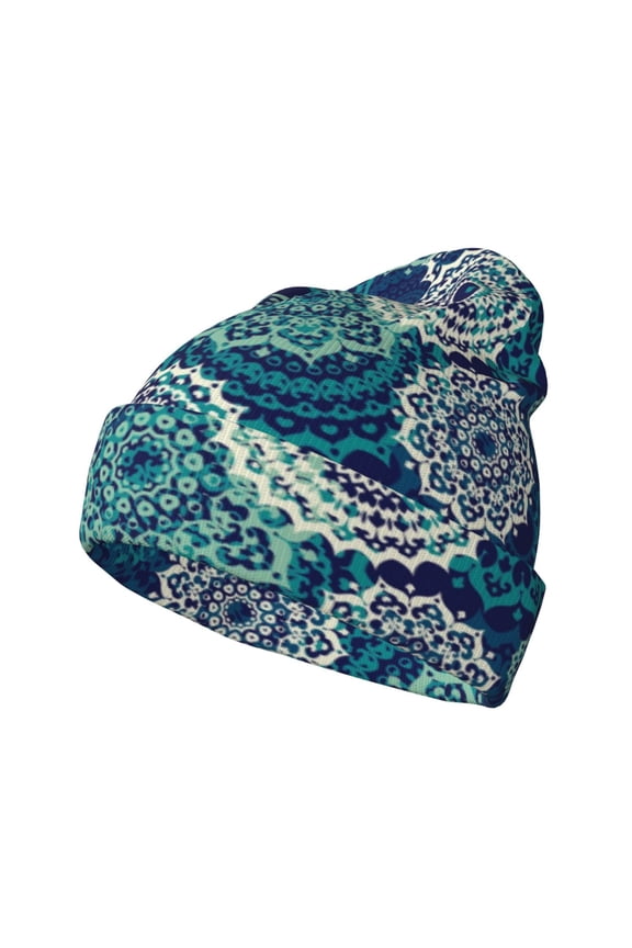Bohemian Mandala for Men's Knit Cuffed Beanie for Outdoor Activities Unisex