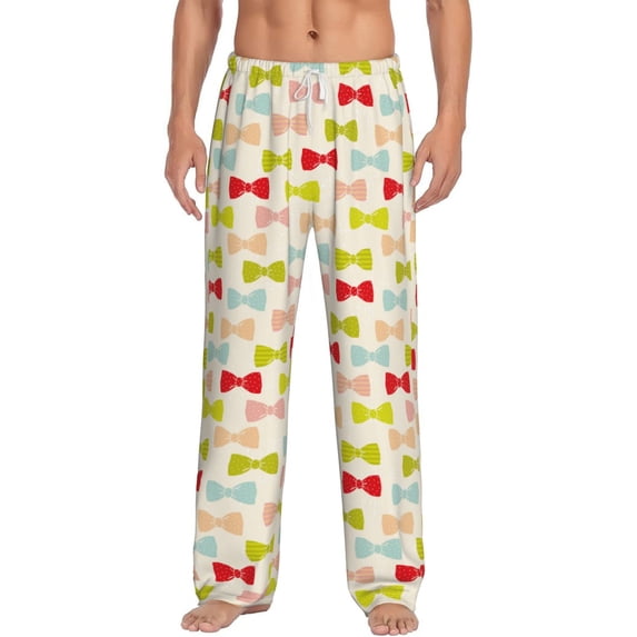 Hirioo Bow Ties for Women's PJ Pajama Pants Sleep Pants Women's Home Trousers with Pockets,S-3XL-X-Large