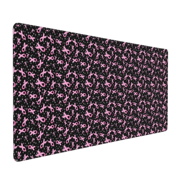 Hirioo Breast Cancer Awareness (2) for Mouse Pad ,Anti-Slip Base, Durable Stitched Edges, Perfect for Gaming, Office, and Home Use,16x35.5in