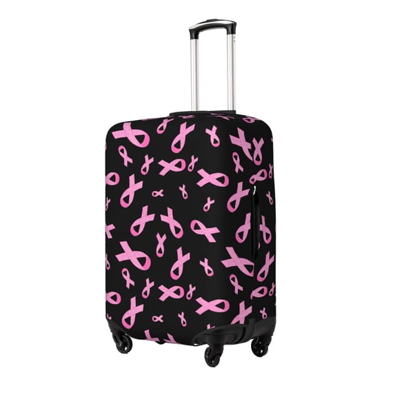 Hirioo Breast Cancer Awareness for Elasticity Suitcase Cover (No luggage Included) Durable Luggage Protector Fits 18-32 Inch Luggage-Small