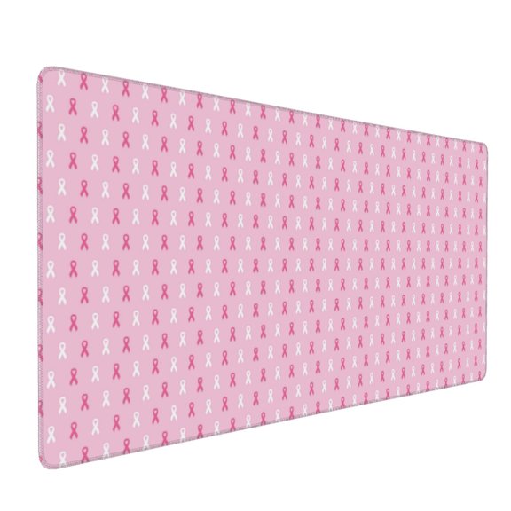Hirioo Breast Cancer Awareness5 for Mouse Pad ,Anti-Slip Base, Durable Stitched Edges, Perfect for Gaming, Office, and Home Use,16x35.5in