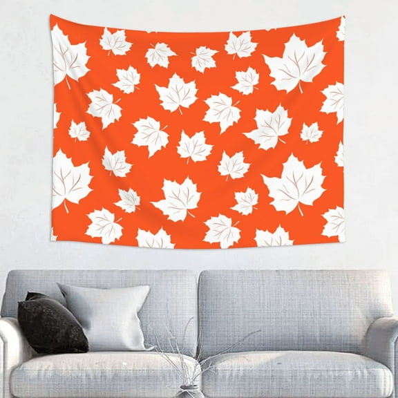 Hirioo Bright Autumn Leaves Charm Print Tapestry Lightweight Fabric for Bedroom Aesthetic Home Wall Dorm Dcor Living Room Decor 29x37 Inch