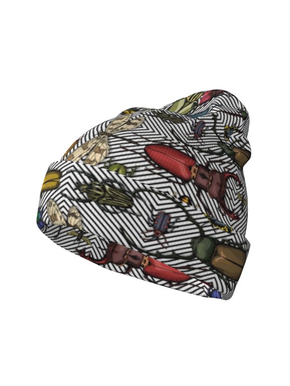 Bright Insects for Men's Knit Cuffed Beanie for Outdoor Activities Unisex