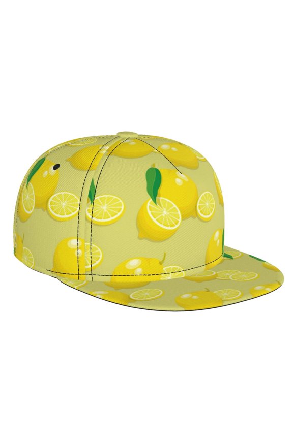 Bright Lemons for Baseball Cap Men Cap Flat Brim for Men Women Teens Adjustable Baseball Cap