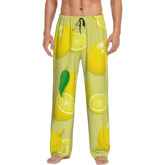 Hirioo Bright Lemons for Women's PJ Pajama Pants Sleep Pants Women's Home Trousers with Pockets,S-3XL-Small