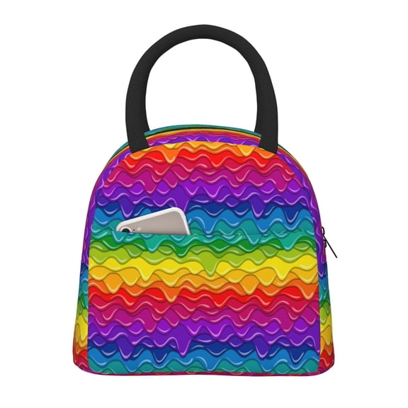 Hirioo Bright Rainbow for Eco-friendly Lunch Box,Leakproof Lunch Box for School, Work, Travel, and Picnics,Perfect for Meal Prep