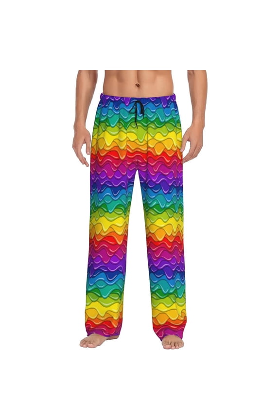 Bright Rainbow for Women's PJ Pajama Pants Sleep Pants Women's Home Trousers with Pockets,S-3XL-Large