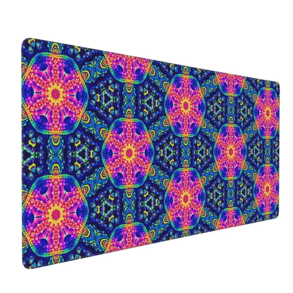 Hirioo Bright Turtles for Mouse Pad ,Anti-Slip Base, Durable Stitched Edges, Perfect for Gaming, Office, and Home Use,16x35.5in