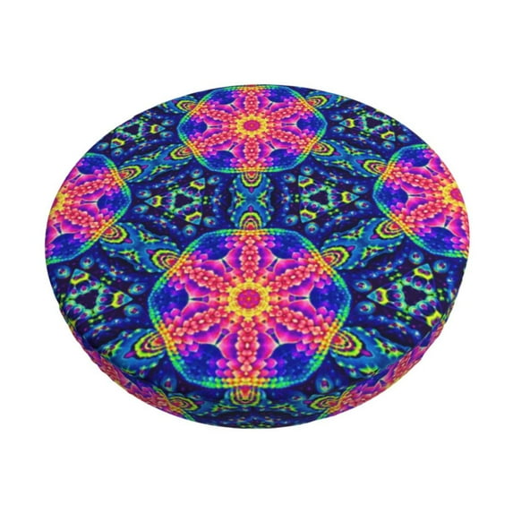 Hirioo Bright Turtles for Round Bar Stool Seat Covers Washable Stool Cushion Slipcover Elastic Bar Chair Covers for 12-14 Inch Chair-12 inch
