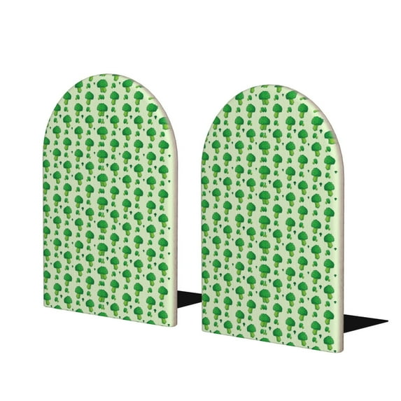 Hirioo Broccoli 1 for Bookends Decorative Bookends for Shelves for Home or Office, Non-Slip Base