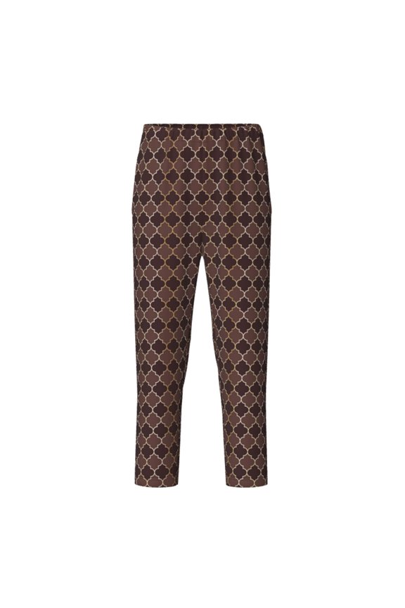 Brown Gold Grid for Teenagers' Pajama Pants Womens Lounge Pants with Pockets Pj Bottoms Pants for Men-Small