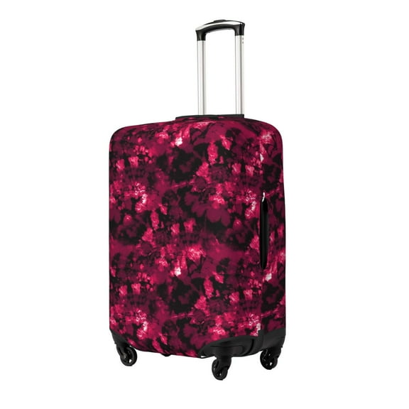Hirioo Burgundy Tie Dye for Elasticity Suitcase Cover (No luggage Included) Durable Luggage Protector Fits 18-32 Inch Luggage-X-Large