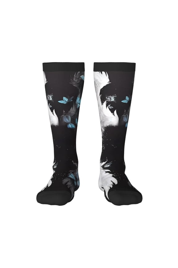 Butterfly Angel Wings Art for Adult Stockings Breathable Sock Non-Pilling,Contrasting Color Design