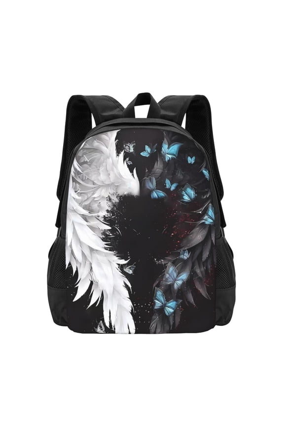 Butterfly Angel Wings Art for Minimalist Backpack Large Capacity Backpack Travel Backpack For School
