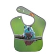 thumbnail image 1 of Hirioo Butterfly Landing On Head Dumpy Frog for Baby Waterproof Pocket Bib Adjustable Closed for Babies Toddlers with Large Pocket 6-24Months, 1 of 8