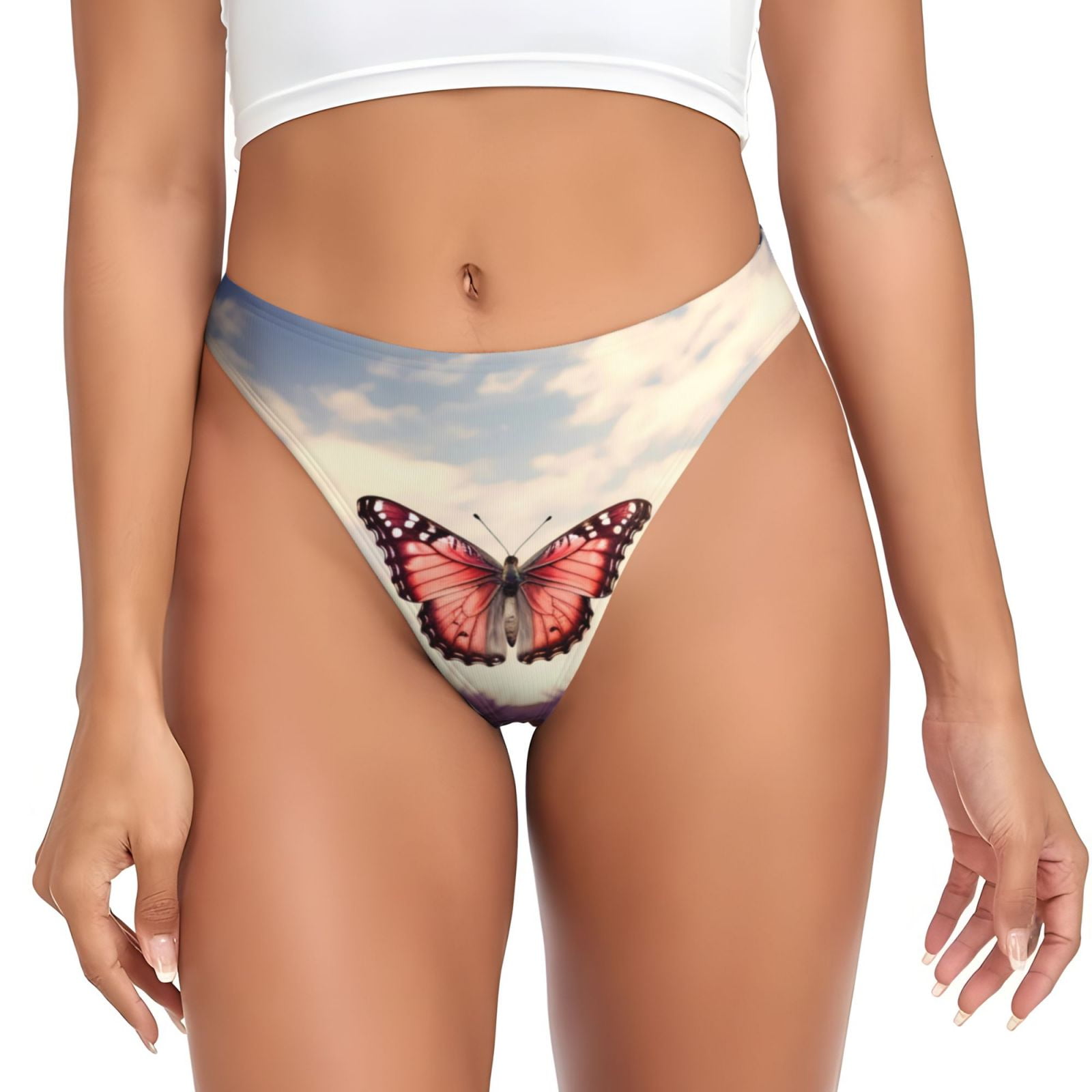 Hirioo Butterfly Over Lavender for G-String Thongs for Women Sexy ...