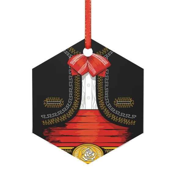 Hirioo CHARRO SUIT for Acrylic Christmas Pendant Hanging Christmas Tree Ornaments, Car, Home, Office Gift Decor-Hexagon