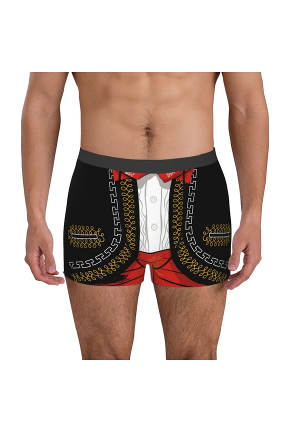 CHARRO SUIT for Men's Boxer Briefs Men Cotton Underwear Boxer Briefs Panties-X-Large