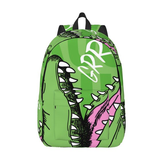 Hirioo CROCODILE HEAD Canvas Backpack, Durable Travel Backpack with Multiple Compartments,Large Capacity, Backpack for School, Hiking, Work