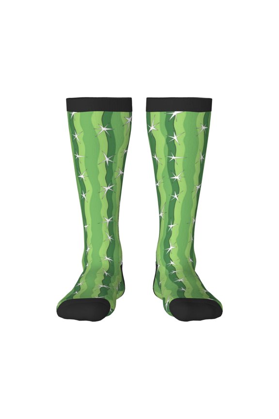 Cactus for Adult Stockings Breathable Sock Non-Pilling,Contrasting Color Design