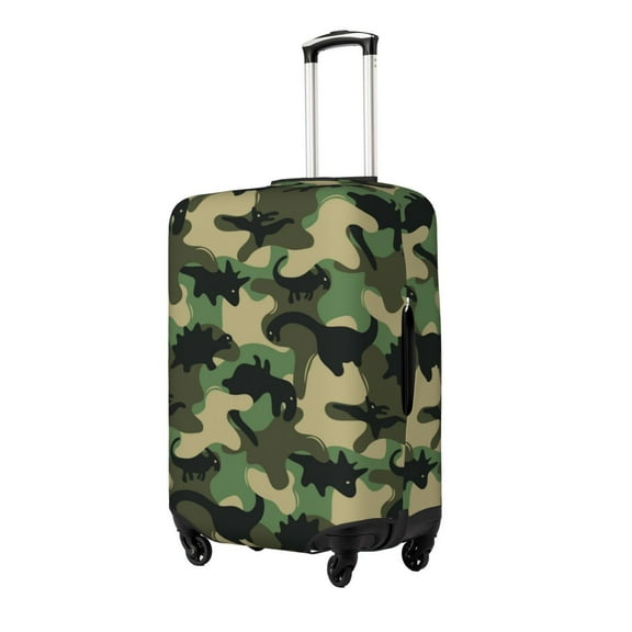 Hirioo Camouflage Dinosaur for Travel Luggage Cover Suitcase Protector Fits 18-32 Inch Luggage Wheel Covers Anti-scratch Suitcase Cover (No luggage included)-Small