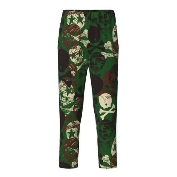 Hirioo Camouflage Skull for Teenagers' Pajama Pants Womens Lounge Pants with Pockets Pj Bottoms Pants for Men-Medium