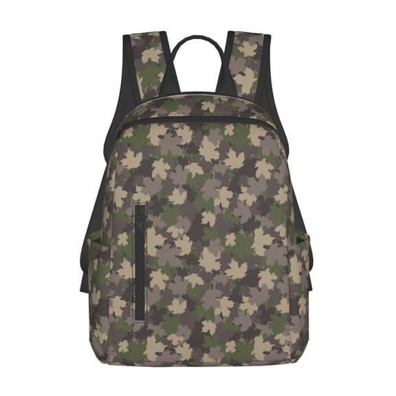Hirioo Camouflage maple for Lightweight Backpack, Durable and Comfortable, Ideal for Travel, School, Hiking, and Everyday Use
