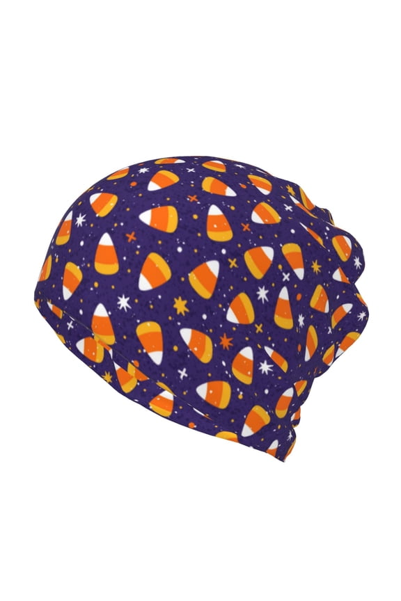 Candy Corn (2) for Multifunction Beanie Hat for Men and Women Unisex for Winter Sports, Outdoor Activities, and Daily Wear