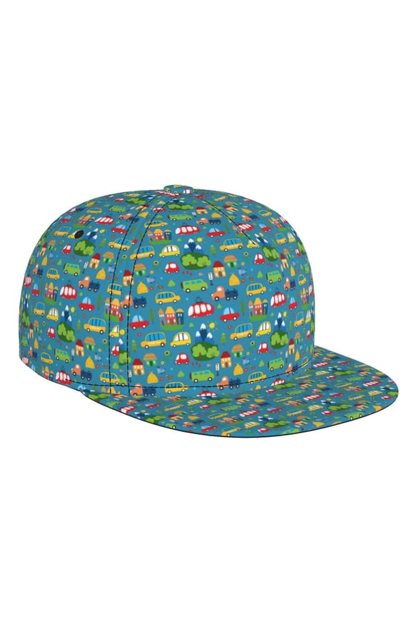 Cars Transportation for Baseball Cap Men Cap Flat Brim for Men Women Teens Adjustable Baseball Cap