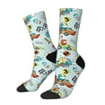 thumbnail image 1 of Hirioo Cartoon Car Racing Pattern Adult Middle Tube Socks Breathable Sock Non-Pilling,Contrasting Color Design, 1 of 6