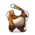 thumbnail image 1 of Hirioo Cartoon Cheetah With Attitude for Baby Waterproof Pocket Bib Adjustable Closed for Babies Toddlers with Large Pocket 6-24Months, 1 of 8