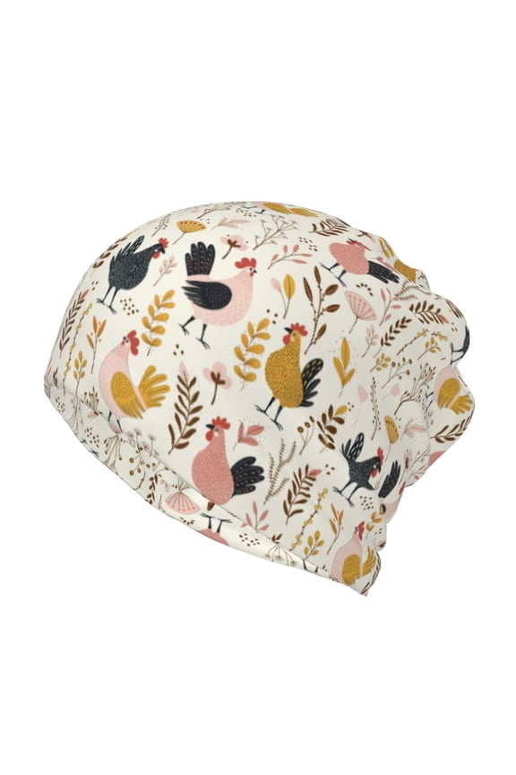 Cartoon Chickens for Multifunction Beanie Hat for Men and Women Unisex for Winter Sports, Outdoor Activities, and Daily Wear