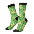 thumbnail image 1 of Hirioo Cartoon Frog And Lotus Leaf Pattern Adult Middle Tube Socks Breathable Sock Non-Pilling,Contrasting Color Design, 1 of 6