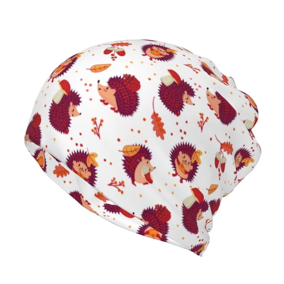 Hirioo Cartoon Hedgehogs for Multifunction Beanie Hat for Men and Women Unisex for Winter Sports, Outdoor Activities, and Daily Wear