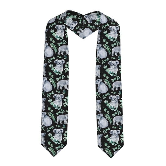 Hirioo Cartoon Koala Bear for 72" Graduation Shawl Stole Unisex Adults Graduation Sash Honor Graduation Stole for High School and College-Sharp Corner