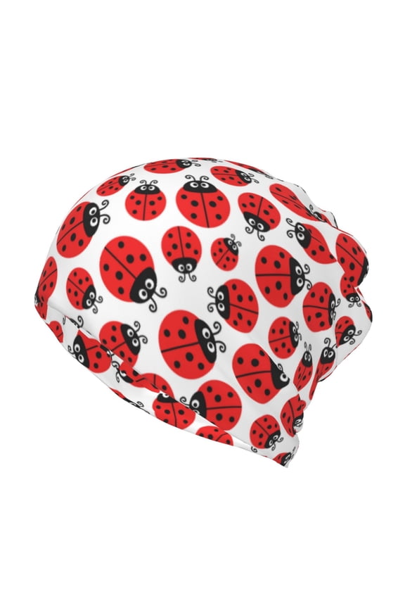Cartoon Ladybug for Multifunction Beanie Hat for Men and Women Unisex for Winter Sports, Outdoor Activities, and Daily Wear