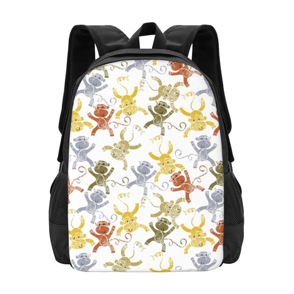 Hirioo Cartoon Monkey for Minimalist Backpack Large Capacity Backpack Travel Backpack For School