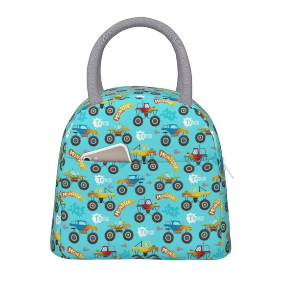 Hirioo Cartoon Monster Truck for Eco-friendly Lunch Box,Leakproof Lunch Box for School, Work, Travel, and Picnics,Perfect for Meal Prep