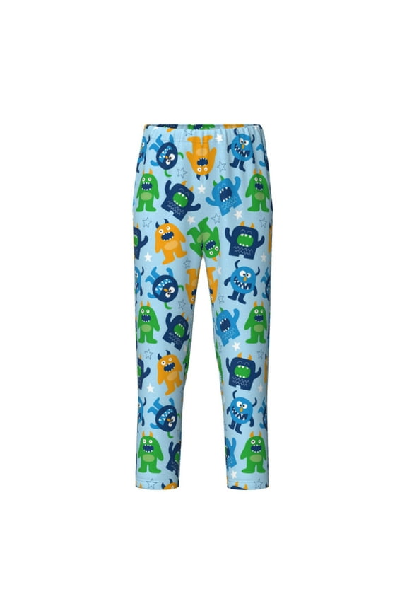 Cartoon Monster for Teenagers' Pajama Pants Womens Lounge Pants with Pockets Pj Bottoms Pants for Men-Small