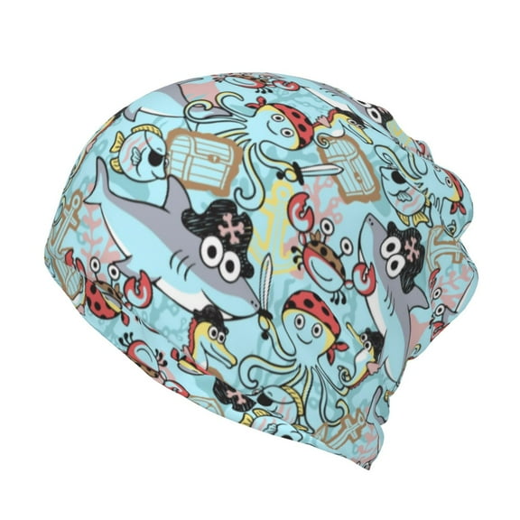 Hirioo Cartoon Pirate for Multifunction Beanie Hat for Men and Women Unisex for Winter Sports, Outdoor Activities, and Daily Wear
