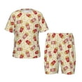 thumbnail image 1 of Hirioo Cartoon Popcorn for Short-Sleeved Pajama Set For Kids Short Sleeve Set Soft Summer Sleepwear Pj Sets-X-Large, 1 of 6