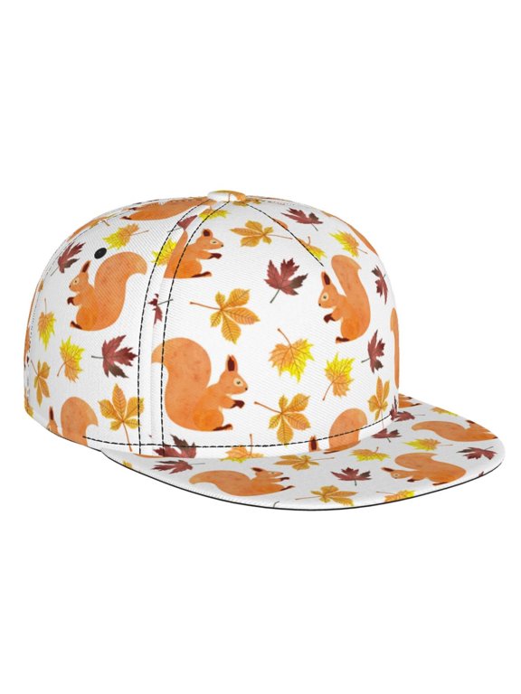 Cartoon Squirrel for Baseball Cap Men Cap Flat Brim for Men Women Teens Adjustable Baseball Cap