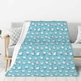 thumbnail image 1 of Hirioo Cartoon Teeth for Flannel Blanket, Cozy and Warm Throw for Bed or Couch ,Perfect for All Seasons-50"x40", 1 of 6